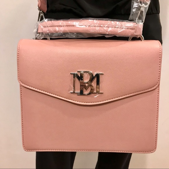 PRIVATELY SOLD!!! Badgley Mishka pink vegan leather and silver metal crossbody - Picture 2 of 10